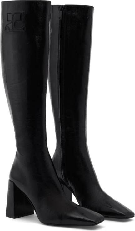 Courrèges Heritage Naplack 70mm leather boots Black
