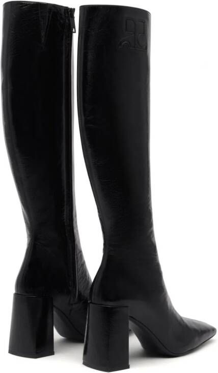 Courrèges Heritage Naplack 70mm leather boots Black