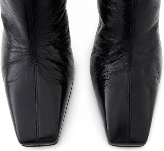 Courrèges Heritage Naplack 70mm leather boots Black