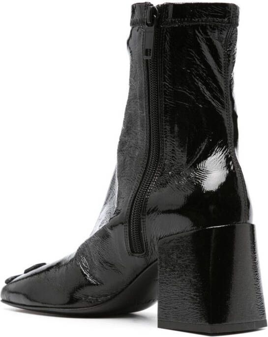 Courrèges Iconic 80mm textured-leather boots Black