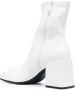 Courrèges leather ankle boots White - Thumbnail 3
