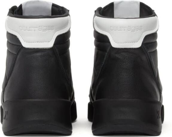 Courrèges Mid Club 02 leather sneakers Black