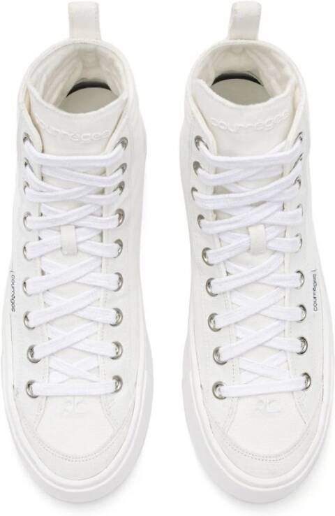 Courrèges panelled canvas sneakers White