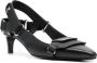 Courrèges Racer 55mm slingback pumps Black - Thumbnail 2