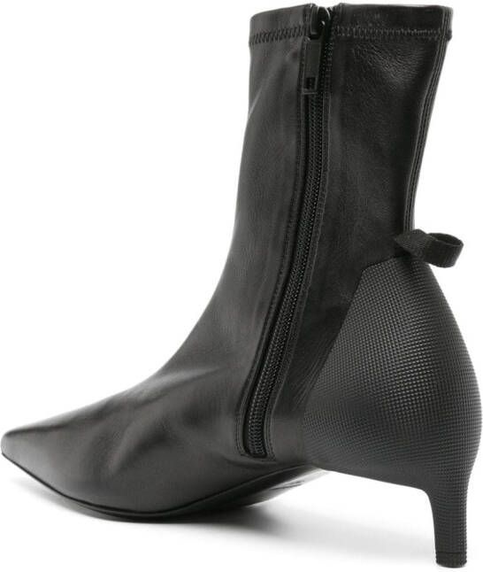 Courrèges Scuba 45mm leather boots Black