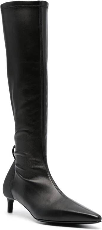 Courrèges Scuba Stretch 60mm leather boots Black