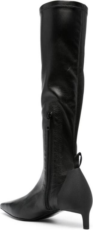 Courrèges Scuba Stretch 60mm leather boots Black