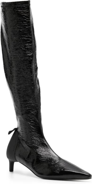 Courrèges Scuba Vinyl 30mm leather boots Black