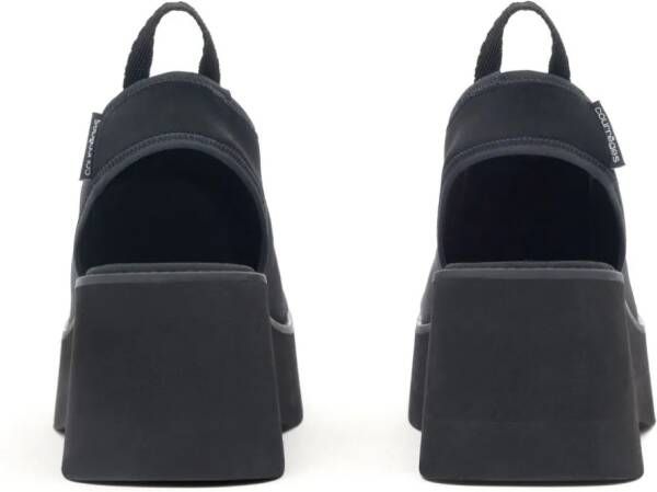 Courrèges Scuba Wave 90mm platform sandals Black