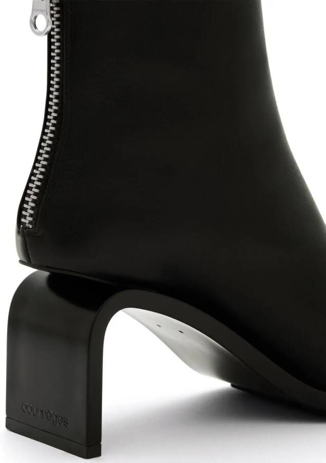 Courrèges Stream leather ankle boots Black