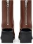 Courrèges Stream leather ankle boots Brown - Thumbnail 3