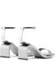 Courrèges Stream Mirror 70mm leather sandals Silver - Thumbnail 3