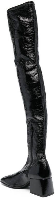 Courrèges thigh-high 70mm boots Black