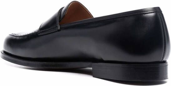 Crockett & Jones almond-toe leather loafers Black