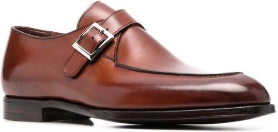 Crockett & Jones Lawrence buckled monk shoes Brown