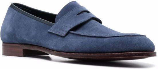 Crockett & Jones suede loafers Blue