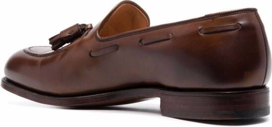 Crockett & Jones tassel trim loafers Brown
