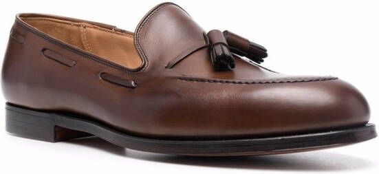 Crockett & Jones tasseled leather loafers Brown