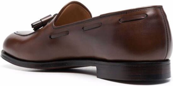 Crockett & Jones tasseled leather loafers Brown