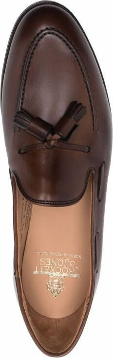 Crockett & Jones tasseled leather loafers Brown