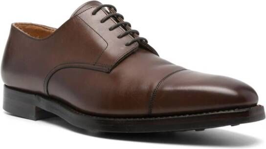 Crockett & Jones Norwich leather derby shoes Brown