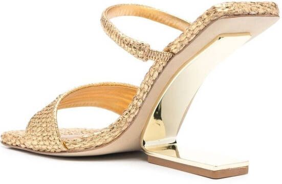 Cult Gaia geometric-heel sandals Gold