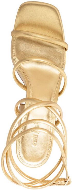Cult Gaia Hyte 165mm platform sandals Gold