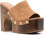 Cult Gaia Ira suede 140mm mules Brown - Thumbnail 2