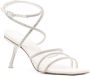 Cult Gaia Isa 70mm leather sandals Silver - Thumbnail 2