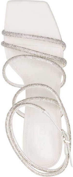 Cult Gaia Isa 70mm leather sandals Silver