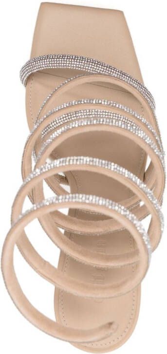 Cult Gaia Lislie spiral-design 102mm sandals Neutrals