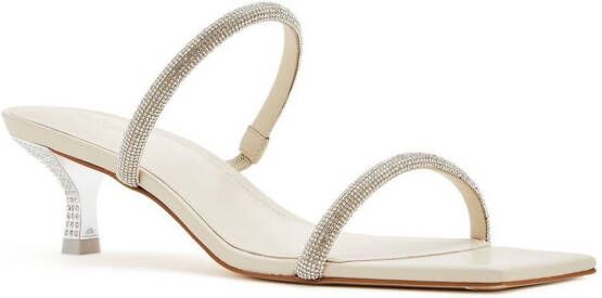 Cult Gaia rhinestone-embellishment 50mm sandals White