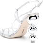 Cult Gaia Robyn 105mm laminated-leather sandals Silver - Thumbnail 3
