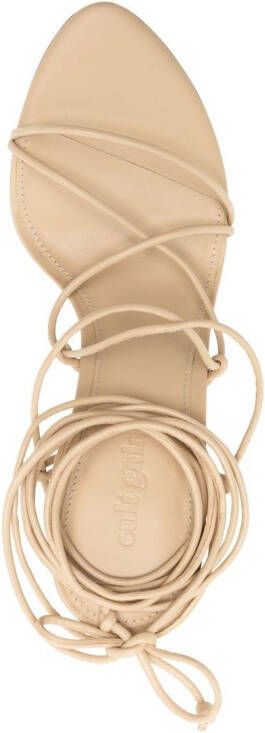 Cult Gaia Soleil 101mm lace-up sandals Brown