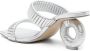 Cult Gaia Valence 90mm leather sandals Silver - Thumbnail 3