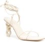 Cult Gaia Zadie 95mm strappy sandals White - Thumbnail 2