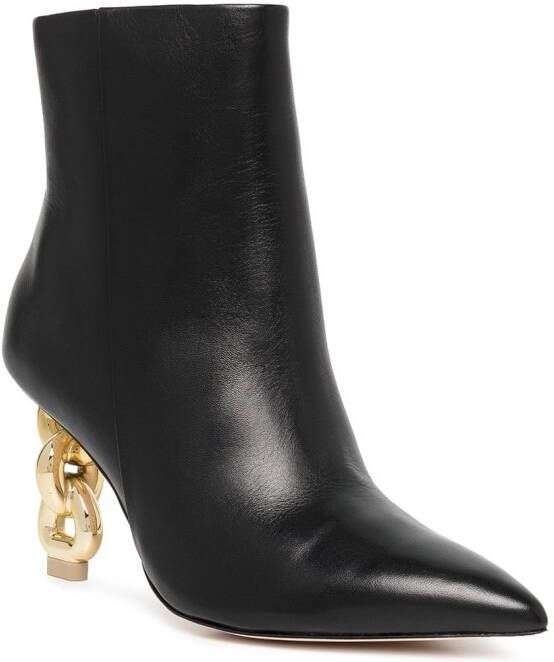 Cult Gaia Zelma chain heel boots Black