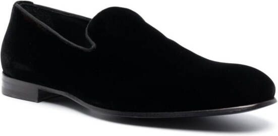 D4.0 Fodera slip-on velvet loafers Black