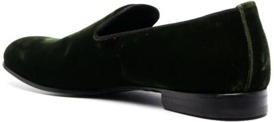 D4.0 Fodera slip-on velvet loafers Green