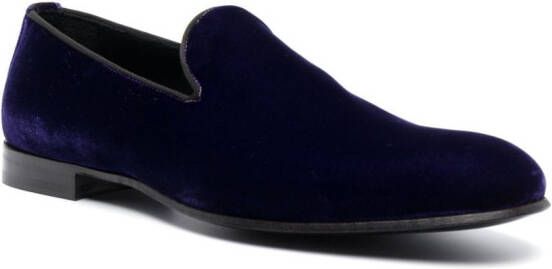 D4.0 Fodera slip-on velvet loafers Purple