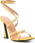 D'ACCORI 100mm Carre crystal-embellished sandals Yellow - Thumbnail 2