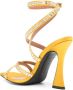 D'ACCORI 100mm Carre crystal-embellished sandals Yellow - Thumbnail 3