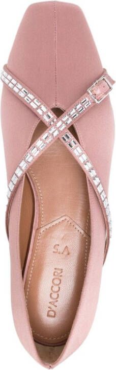 D'ACCORI Cara satin ballerina shoes Pink