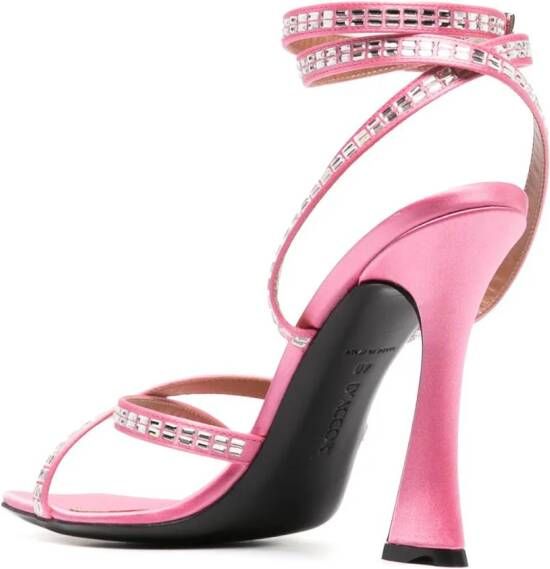 D'ACCORI Carre 100m crystal-embellished sandals Pink