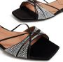 D'ACCORI embellished flat leather sandals Black - Thumbnail 4