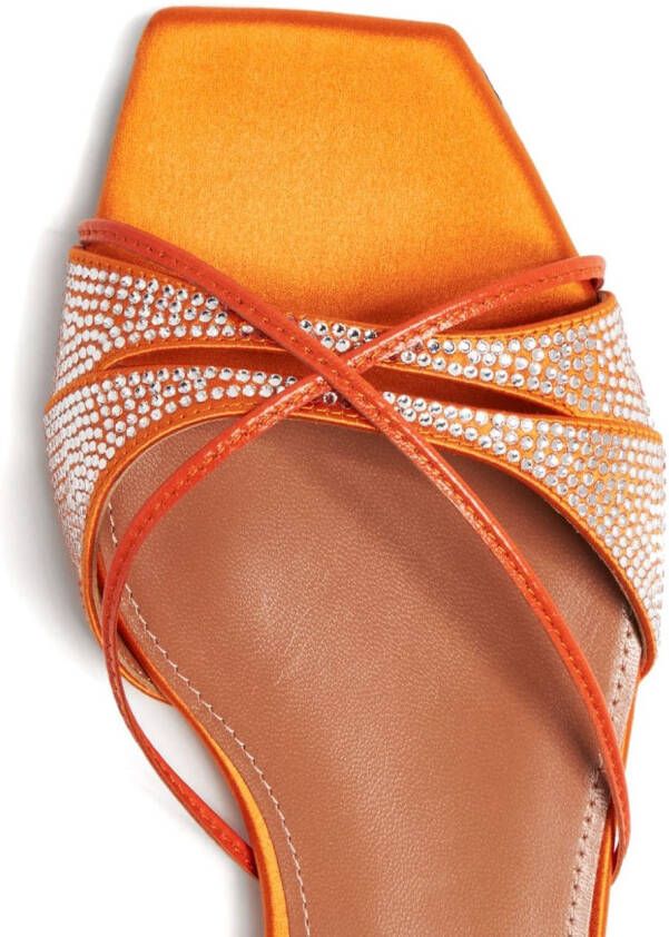 D'ACCORI embellished flat sandals Orange