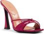 D'ACCORI Lust 100mm crossover-strap mules Red - Thumbnail 2