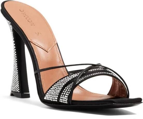 D'ACCORI Lust 100mm crystal-strap mules Black