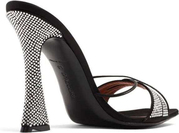 D'ACCORI Lust 100mm crystal-strap mules Black