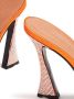 D'ACCORI Lust 100mm leather mules Orange - Thumbnail 4